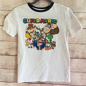 Old Navy Nintendo Super Mario Boys XL Short Sleeve Casual Colorful Graphic Tee